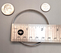 DANECRAFT FELCH Vintage ART DECO Geometric Shapes Sterling Silver BANGLE 13.5g