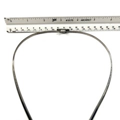 Vintage Escorcia Mexico 950 Silver Modernist Teardrop V-Shape Collar Necklace