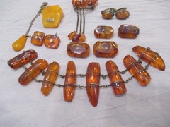 120g OF VINTAGE AMBER STERLING 925 835 JEWELRY 12 TOTAL PIECES