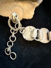 Traditional Afghan MetalWork Sweater Guard With Agate + Other Stones