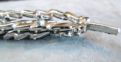 Vintage JULIANA D &E Book Piece Hematite Navette Leaf Pin Brooch