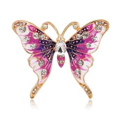 Vintage Art Nouveau Style Fairy Nymph Pendant Butterfly Brooch Shawl Pin Jewelry