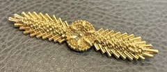 1928 Victorian Revival Ornate Bar Pin Brooch Vintage Gold Tone EXCELLENT