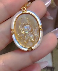 Antique style Cameo Pendant 925 Silver plated Vintage Necklace Estate Jewelry