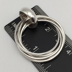 Sterling Silver SILPADA Intertwined 5 Ring Pendant Marked 925 India 10g #76