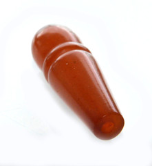 1970 RUSSIAN SOVIET BALTIC AMBER TIP TYPE ROSARY NECKLACE 琥珀 BEAD STONE ROCK PIN