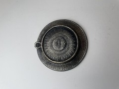Vintage Signed Pendant – TORINO Pewter “Spring” Round Mini Plate