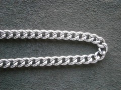 SU Curb Chain Link Vintage Shiny Silvertone Toggle T-Bar Bracelet 7.25″ ~ 14.8g