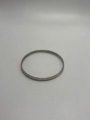 Vintage 1970s/1980s Sterling Silver Stamped Egyptian Ankh Bangle Bracelet