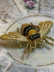 Vintage Victorian Trading Co. Honey Queen Bee Bumblebee Brooch