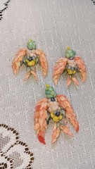 Vintage Shell Bird Pins Brooch