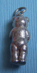 Vintage English teddy bear sterling charm