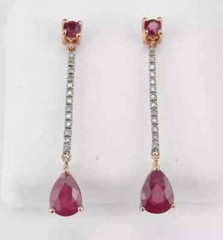 Pear Cut Lab Created Diamond Christmas Special Gift Earring Yellow Gold Finish