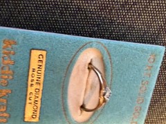 Antique Kidde Kraft Solid 10KT Size 3 Ring Rose Cut Diamond NOS NOI 0.6 grams