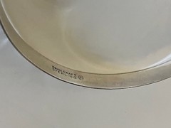 VINTAGE STERLING SILVER SCROLL REPOUSSE PATTERN DANECRAFT BANGLE BRACELET