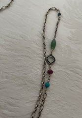 Rare & Retired JAMES AVERY 42″ Sterling Silver & Gemstones KALEIDOSCOPE Necklace