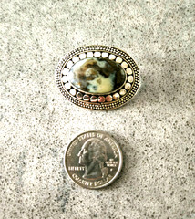 Sweet Little Moss Agate Pin Pendant