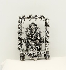 925 pure silver God Ganesha statue, figurine, puja article home temple art04