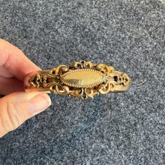 Antique 1907 F.M. Co Gold Filled Expansion Bangle Bracelet Victorian Edwardian
