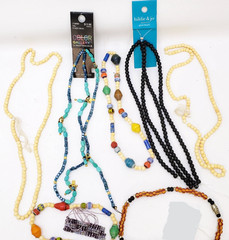Glass Bead Necklaces Lot Hildie & Jo and Other Beads Plus FREE Beads