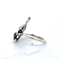 Vintage 925 Sterling Silver Climbing Ivy Vine Plant Leaf Cluster Adjustable Ring