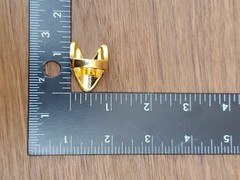 Vintage 18K Yellow Gold Plated Black Enamel And Rhinestones Ring Size 8