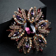 Unisex Vintage Flower Brooch Enamel Pin Antique Jewelry Gift Accessories