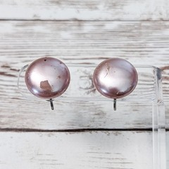 Vintage Screw On Earrings Pink Pearlescent – Poor Condition