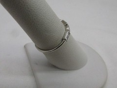 Vintage Sterling Silver Clear Multiple Shape Design Band Style Ring Sz 7 #319