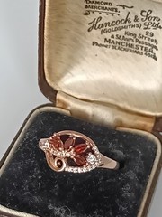 Vintage 1990 14 Ct Rolled Gold Tourmaline Ring Size UK P US 7.5-HALLMARKED 585