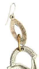 Vintage Berebi Brass & Enamel Bird Dangle Earrings With Fishhook Closure