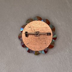 Vintage AB Crystal Flower Cluster Brooch
