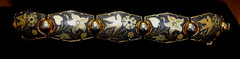 VTG Japanese Damascene Jewelry Set Bracelet Pendant Clip-On Earring INLAY