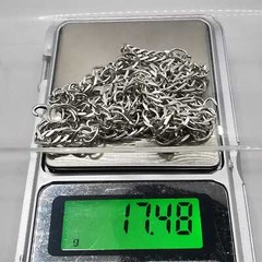 Vintage 925 Sterling Silver 23.8″ Curb Chain Necklace 17.48g Unisex Adult Gift