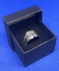 (26) 1920-1930s Antique Vintage 925 Sterling Silver Ring Adjustable – Floral
