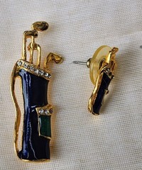 Vintage Pin And Matching Earrings