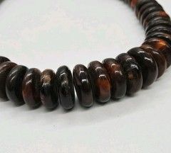 Catherine Noll Necklace Graduated Disc Amber Brown Multicolored 21 in Vintage