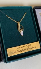 Set of 3 Vintage Ronte of Beverly Hills Necklaces -Opal, Emerald & Ruby Orig Box