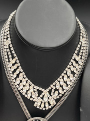 Vintage Rhinestone Necklace Lot, Bib & Statement, Signedf Kramer, Selro