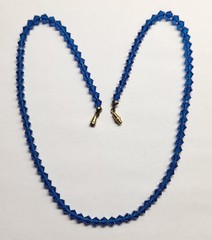 Vintage Electric Blue Czech Bead Necklace