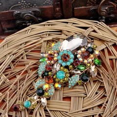 Luxury Rhinestone Brooch Fashion Crystal Pendant Corsage Accessories Brooch