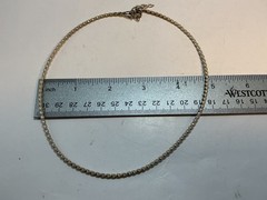Vintage Sterling Silver Twist Neck Wire Necklace Choker Torque 14” to 16”