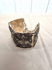 Vintage Aluminum Bracelet With 4 Panels: Made In West Germany
