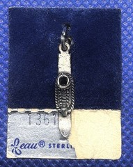 NEW & Vintage BEAU ski & shoe Charm Pendant 925 Silver 1950s-1970s