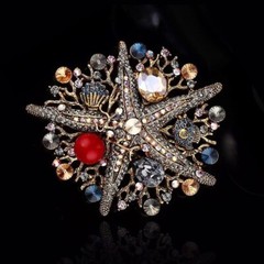 Vintage Crystal Flower Brooch Jewelry Zircon Brooches for Women Accessories