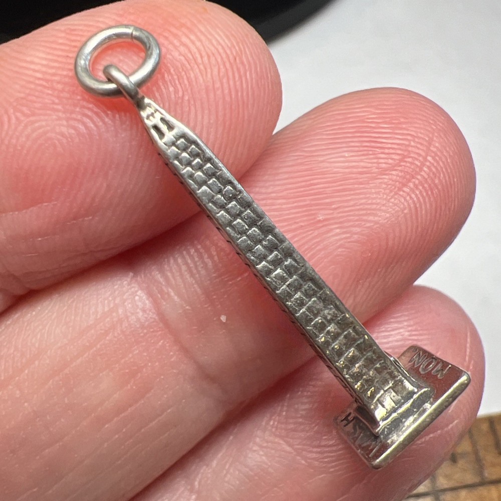 Vintage Sterling Silver 925 United States Washington Monument Charm