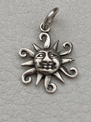 Vintage Sterling Silver Sun & Crescent Moon Charms