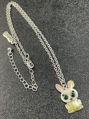 Vintage Bunny Rabbit Pendent Necklace 16-18” Chain