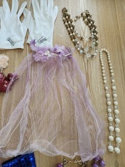 Lot Of Assorted Vintage Dress-Up Costume Jewelry And Accessories