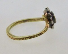 Antique Victorian 1800’s 18k & Silver Rose Cut Diamond Engagement Ring